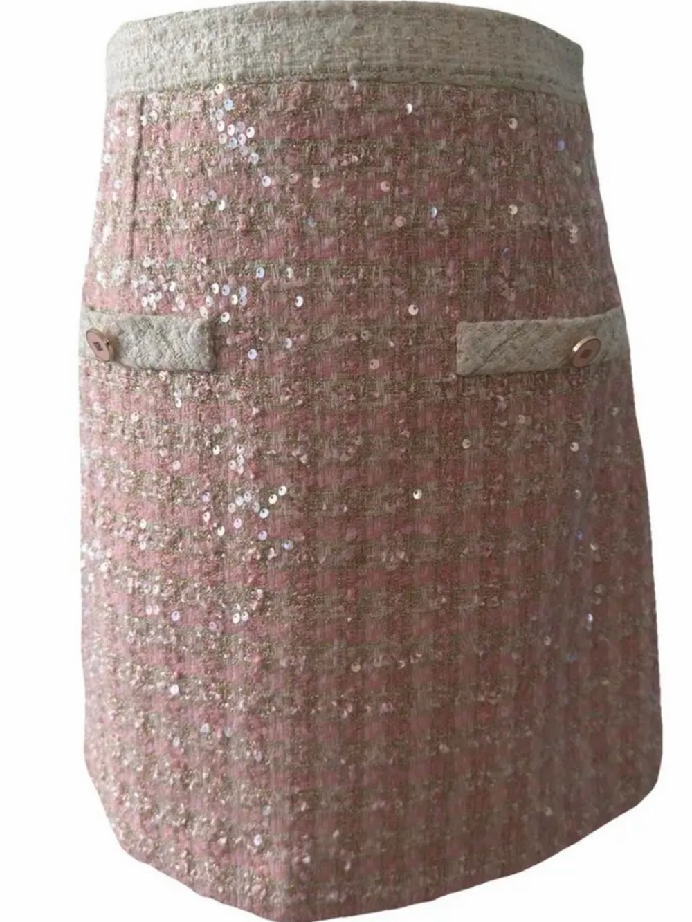 Sandro Rosa tweed pink skirt nwt